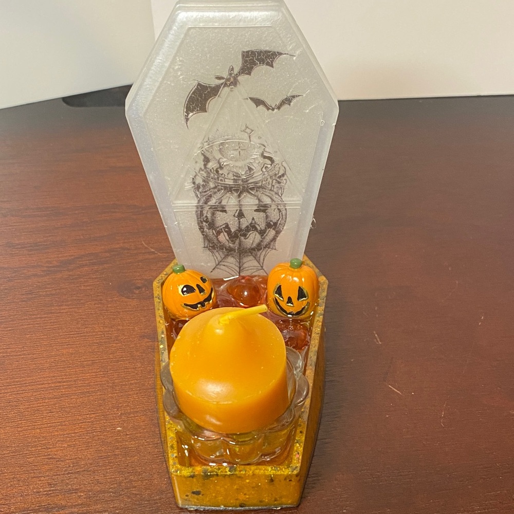 Halloween Pumpkin Candle Holder